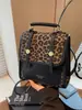 Pedido Extranjero Otoño e Invierno Estampado de Leopardo Estilo Universitario Mochila Pequeña Modelo Nuevo 2026 Mochila para Estudiante Universitario Commuter Bolso de Hombro Versátil de Moda