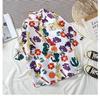 Nova Camisa Floral de Manga Curta Masculina Solta Estudante Tendência Camisa Floral Casal Jaqueta de Praia Fina Havaiana Verão