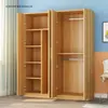 Guarda-roupa, design econômico e moderno, fácil de montar, adequado para uso doméstico, armazenamento de quarto e apartamentos de aluguel; armário de armazenamento simples de madeira maciça