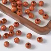 Cuentas sueltas de madera natural rústica vintage, cuentas de madera redondas con agujeros rectos, cuentas espaciadoras para pulseras y collares de bricolaje, materiales para bisutería hechos a mano