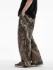 Pantalones Cargo Camuflados de Montaña para Hombre, Pantalones Anchos Rectos Holgados, Marca Americana de Moda, Pantalones de Paracaidista para Viajero