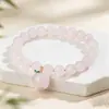 Pulsera de piedra natural y cristal estilo popular cruzada pulsera de cuentas de una sola hebra pulsera bohemia joyería al por mayor