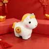 Muñecas de Pony Arcoíris Lindas de Año Nuevo, Figuras, Decoraciones para Casa de Muñecas DIY, Mini Coches y Adornos de Escritorio