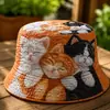 Colección de sitios web independientes transfronterizos nuevos de 2026: Sombrero de pescador y sombrero para el sol versátiles de arcoíris con estampado digital 3D y bordado acolchado, aptos para hombres y mujeres