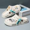 Zuecos para Hombre 2026 Verano Nuevo de Moda Estilo Ins Versátiles para Exteriores Antideslizantes de Suela Gruesa Chanclas de Playa de Punta Cerrada para Hombre