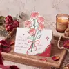 Tarjeta de felicitación 3D de rosa floral transfronteriza Amazon Aliexpress Tarjeta Ins de flor fresca Día de San Valentín Día del Maestro 520 Día de la Madre