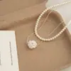 Collar con Colgante Pequeño de Doble Capa, Amuleto de la Suerte, Perla, Moderno y Elegante, Gargantilla de Cadena de Alta Gama de Moda, Nuevo Modelo 2026