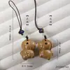 Cadena para Teléfono Móvil con Borla Colgante Caballo del Zodiaco de Madera de Durazno Sándalo Verde Llavero para Hacerse Rico Rápido Encanto de Bolsa de Buena Suerte Año del Caballo