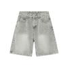 Nuevos Shorts de Mezclilla para Hombre Verano Ins Modernos Retro Desgastados Pantalones de Cinco Puntos Pareja Sueltos Versátiles Pantalones Casuales