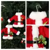 Decoraciones Navideñas Nuevas Transfronterizas Colgantes de Ropa Tejida de Papá Noel Decoraciones para Árbol de Navidad del Hogar