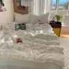 Colcha de Gasa Arrugada de Algodón Puro Estilo Princesa para Habitación de Niña, Verano, para Dormitorios de Estudiantes y Uso en Casa, Gasa Arrugada Lavable a Máquina