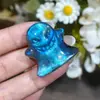 Labradorita natural de alto brillo pequeña margarita girasol Ankh pieza tallada piedra en bruto piedra lunar accesorio DIY colgante