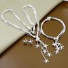 Comércio exterior exportação banhado a prata starfish pulseira colar brincos conjunto coreano best-seller spot fornecimento atacado T006