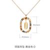 Collar europeo y americano transfronterizo de 26 letras en español para mujer, cadena de clavícula versátil, diseño de nicho con gema de cristal