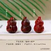 Sándalo Verde Talla Calabaza de la Fortuna y la Bendición Colgante Juguete Colgante Llavero Hecho a Mano DIY Accesorios para Cadena de Bolsillo de Teléfono Móvil