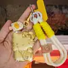 Pingente de Gato em Ouro Puro 999K 20mg Lembrança para Celular Chaveiro Presente de Festival do Barco-Dragão Lembrança