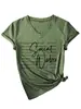 Trabajador Social Amazon Wish Sitio Independiente Informal Cómodo Personalizado Camiseta de Manga Corta con Cuello en V para Mujer En Stock