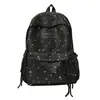 Nueva Mochila Escolar para Estudiante de Secundaria Femenina Estilo Ins de Alta Apariencia Estampado de Estrellas Campus Gran Capacidad Mochila para Estudiante de Secundaria Moderna