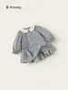 Ropa para Niños Bangxuan Otoño Nuevos Estilos Vestido de Muñeca Niñas Bebé Falda de Cuadros Falda Infantil Vestidos de Manga Larga para Niñas