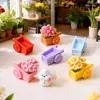 Carro Colorido Nuevo y Creativo Accesorios de Decoración para Casa de Muñecas Hecha a Mano DIY Mini Adornos de Coche de Escritorio