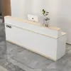 Balcão de Recepção com Acabamento Laqueado, Design Moderno Simples, Adequado para Lojas de Roupas, Salões de Beleza e Cabeleireiros, Pequena Mesa de Escritório, Caixa Registradora de Loja, Armário de Balcão de Bar, Empresa