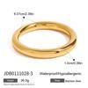 Wanxing Europa y Estados Unidos pulsera de anillo liso de acero inoxidable no se decolora pulsera de alta gama para mujer joyería de mano de acero de titanio de oro de 18k transfronteriza