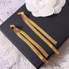 Comercio exterior Taobao joyería INS nicho Europa y Estados Unidos CL2025 hueso de serpiente borla temperamento moda pendientes largos para mujer pendientes