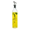 5 Botellas de Aceite Cuadradas de Vidrio, Olla Grande de Vinagre para Cocina Doméstica a Prueba de Fugas, Recipiente Pequeño de Aceite, Botella de Salsa de Soja, Botella de Vinagre, Botella de Vino para Cocinar