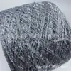 Fio Prata Brilhante para Crochê, Fio Prata Oco de 1mm, Fio Prata para Tecelagem Artesanal DIY