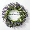 Guirlanda de flores artificiais de primavera, com gypsophila e lavanda, para decoração de casa, porta, janela e festas