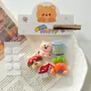 Ímã de Geladeira de Cachorrinho de Jardim Fofo Decoração com Cola Cremosa Mini Tendência Resina Pingente de Chaveiro DIY Corrente de Bolsa