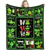 Cobertor de flanela, cabelo verde, monstro, Grinch, cobertor, presente de natal, casa, sofá, cobertor, decoração de feriado