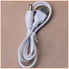 Cable de Carga USB a 5.5 Cable de Carga para Máquina de Pedicura Dc5521 1m de Largo Cable de Carga USB a Dc