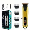 Cortapelos Eléctrico con Pantalla Digital LCD Transfronterizo para Salones de Peluquería, Recortador de Pelo Eléctrico Profesional para Esculpir y Estilizar el Cabello para Hombres, Cortapelos Eléctrico