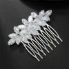 Pente de Cabelo com Zircônia de Cristal Acessórios para Vestido Pente para Coque de Noiva Ornamento de Cabelo Pente de Cabelo com Strass