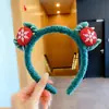 2024 Tiara de chifre de Natal tiara de atmosfera laço fofa todos os jogos acessórios de cabelo Headdress de feriado europeu e americano
