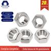 Porca engrossada hexagonal de aço inoxidável 304 GB6175 Porca hexagonal aumentada super grossa fêmea plana M8-M20