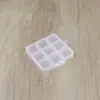Caja de Almacenamiento de 9 Compartimentos Fijos de Plástico PP Transparente para Joyería, Abalorios, Artículos Pequeños, Piezas, Equipo de Pesca, Embalaje Cultural y Creativo