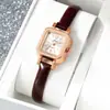 Moda minimalista japonesa estilo ins quadrado pequeno açúcar estudante feminino temperamento estilo acadêmico artístico mostrador pequeno pulseira fina relógio