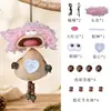 Kit de material de colgante de muñeca de cáscara de fruta natural de pelo rizado y boca grande, juego de manualidades de regalo de vacaciones curativas con temática de bosque de nicho