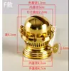 Lámpara de Queroseno Vintage de Cuatro Garras Lámpara Regulador Regulador de Intensidad de Queroseno Estilo Antiguo Cabezal de Lámpara Lámpara de Aceite de Vidrio Retro Accesorios para Mecha