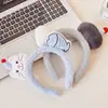 Diadema Linda Bola de Pelo Cabeza de Pingüino Pequeño para Mujeres Dulce Dibujo Animado Mascarilla para Lavado de Cara Accesorios para el Cabello de Pez Pequeño Tocado para Mujeres