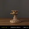 Candelabro de Estilo Francés Vintage para Mesa de Comedor, Portavelas Romántico Retro, Base para Atrezo de Fotografía Estilo Europeo, Blanco Roto