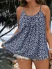 Amazon Ropa de Mujer Tallas Grandes Transfronteriza 2025 Verano Nuevo Estilo Chaleco Color Sólido Casual Sin Mangas Floral Cuello Halter