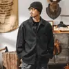 Camisa de alta gama con patrón de nudo de bambú para hombre, manga larga, primavera otoño 2026, nueva chaqueta retro americana, marca de moda para hombre, camisa holgada