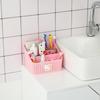 Caja de almacenamiento de escritorio de plástico con forma de corazón para niña, ideal para el hogar, el dormitorio, el dormitorio, el dormitorio de los estudiantes, etc.