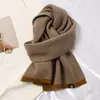 Bufanda de Pareja de Color Sólido Estilo Coreano Imitación Cachemir Invierno para Mujer Estudiante Niña Blanca Cálida para Cuello Cuello