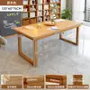 Mesa de Madeira Maciça, Mesa que Pode Ser Usada na Sala de Estar, Mesa Longa Grande para Leitura e Estudo, Mesa de Computador Longa para Uso Doméstico para Duas Pessoas