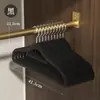 Percha de flocado semicircular antideslizante sin costuras para tienda de ropa, de doble uso húmedo y seco, percha curva para el hogar