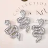Acessórios Transfronteiriços para Unhas Novas Tamanho Grande Pequeno Signo do Zodíaco Cobra Luz de Luxo Super Brilhante Tridimensional Cheio de Diamante Cobra Metal Metal Metal Decoração de Diamante para Unhas